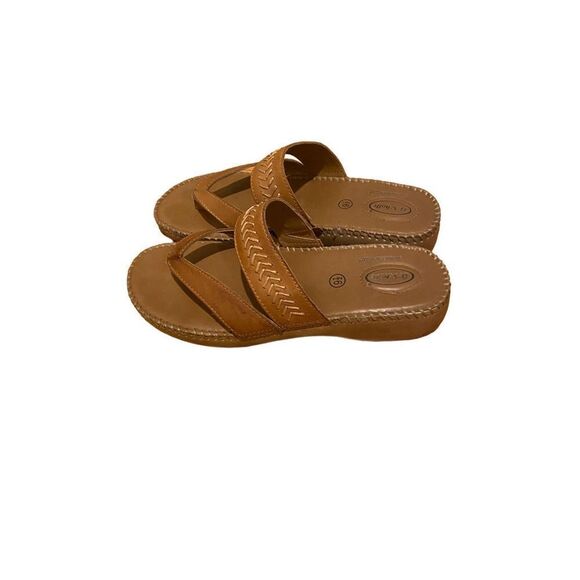 Dr Scholls Tan Slip On Sandals - Picture 2 of 7